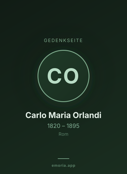 Gedenkportrait von Carlo Maria Orlandi