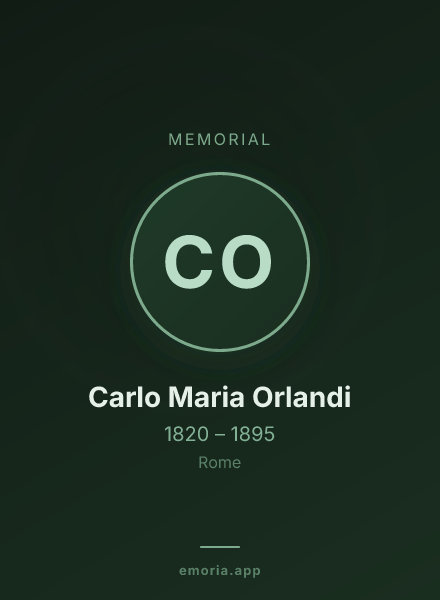 Memorial portrait of Carlo Maria Orlandi