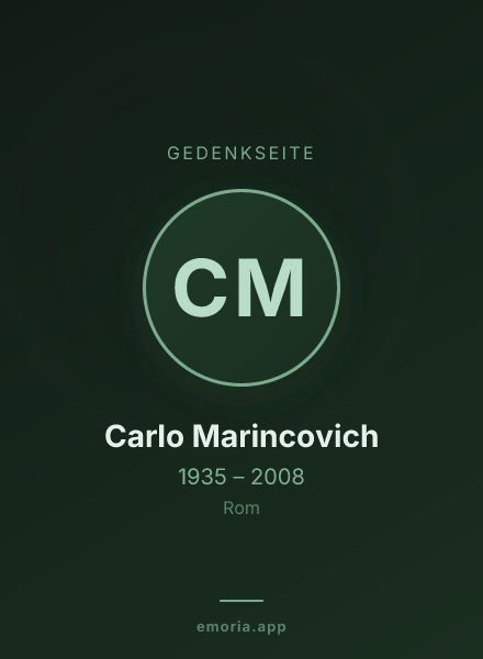 Gedenkportrait von Carlo Marincovich