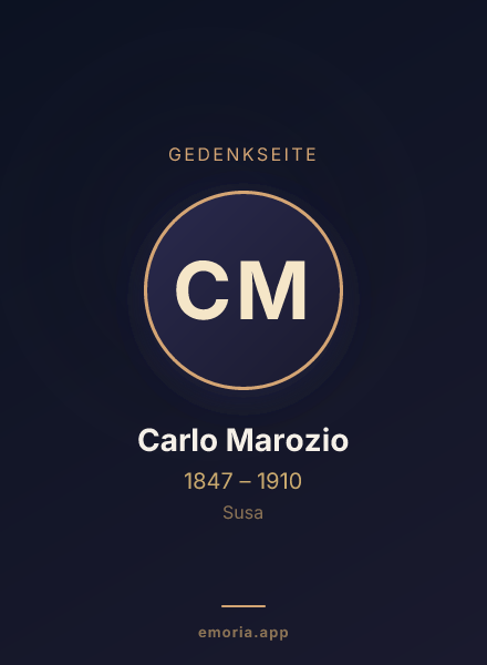 Gedenkportrait von Carlo Marozio