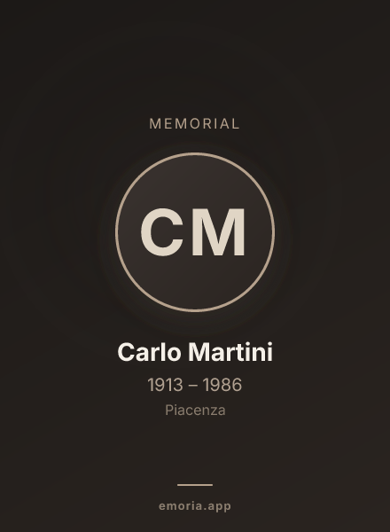Memorial portrait of Carlo Martini