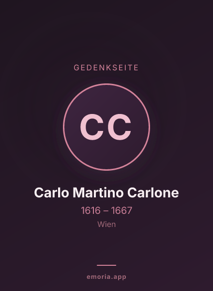 Gedenkportrait von Carlo Martino Carlone