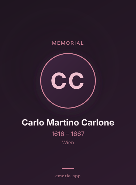 Memorial portrait of Carlo Martino Carlone
