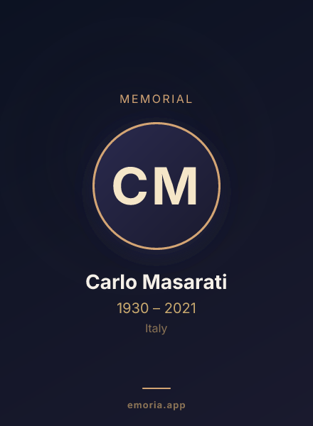 Memorial portrait of Carlo Masarati