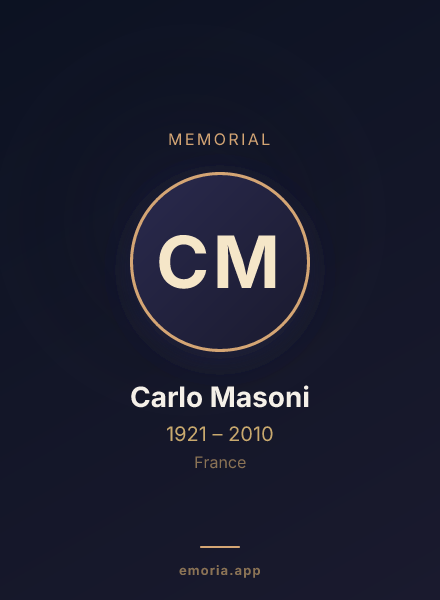Memorial portrait of Carlo Masoni