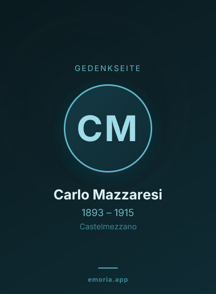 Gedenkportrait von Carlo Mazzaresi