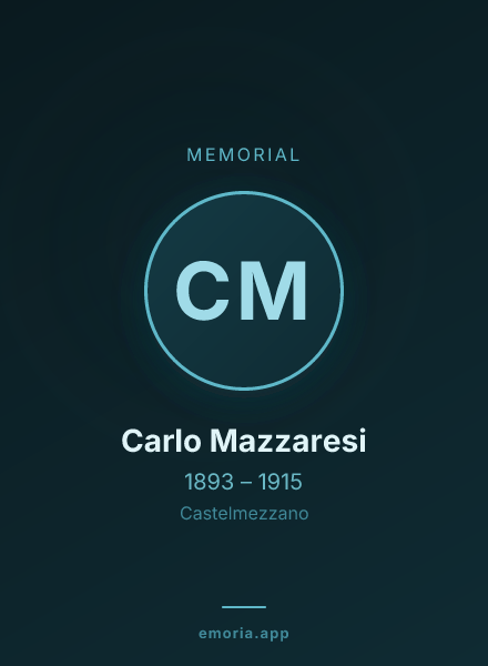 Memorial portrait of Carlo Mazzaresi