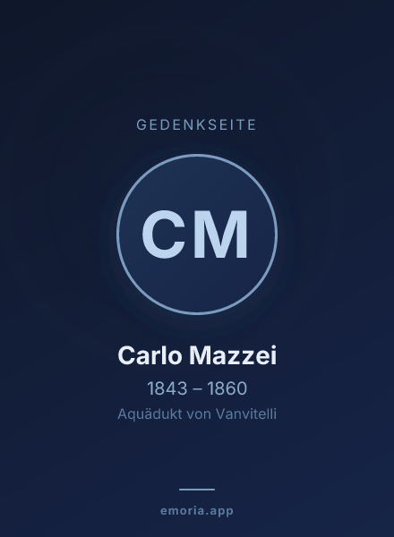 Gedenkportrait von Carlo Mazzei