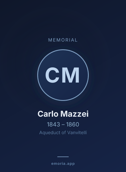 Memorial portrait of Carlo Mazzei
