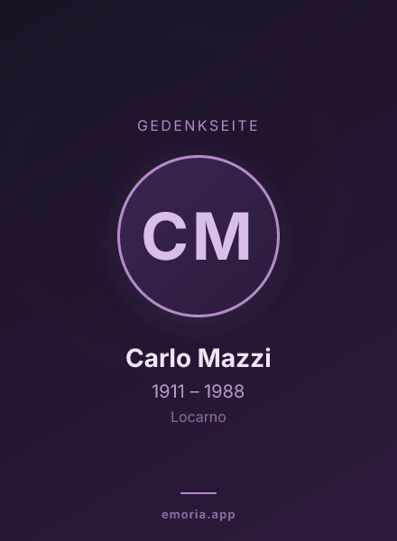 Gedenkportrait von Carlo Mazzi