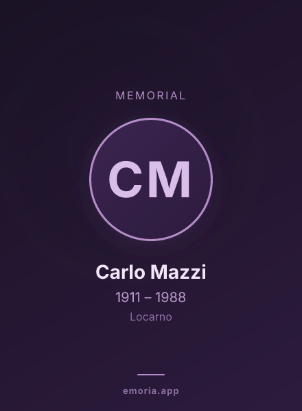 Memorial portrait of Carlo Mazzi