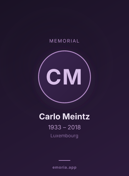 Memorial portrait of Carlo Meintz