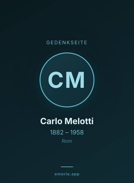 Gedenkportrait von Carlo Melotti