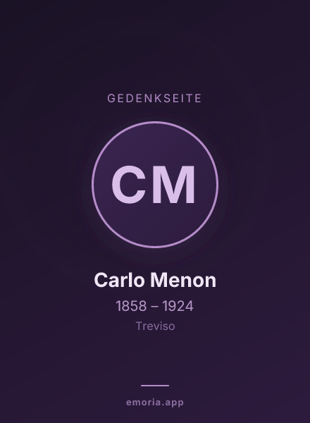 Gedenkportrait von Carlo Menon