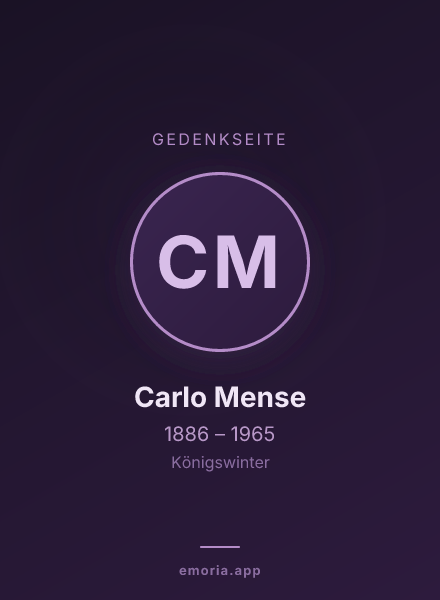 Gedenkportrait von Carlo Mense