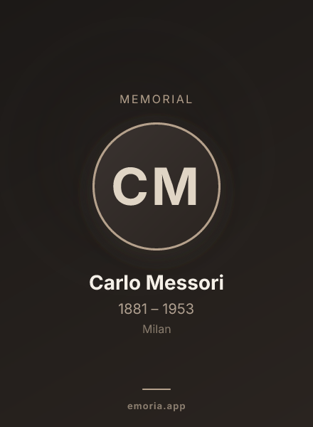 Memorial portrait of Carlo Messori