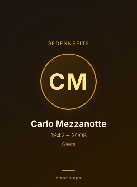 Gedenkportrait von Carlo Mezzanotte