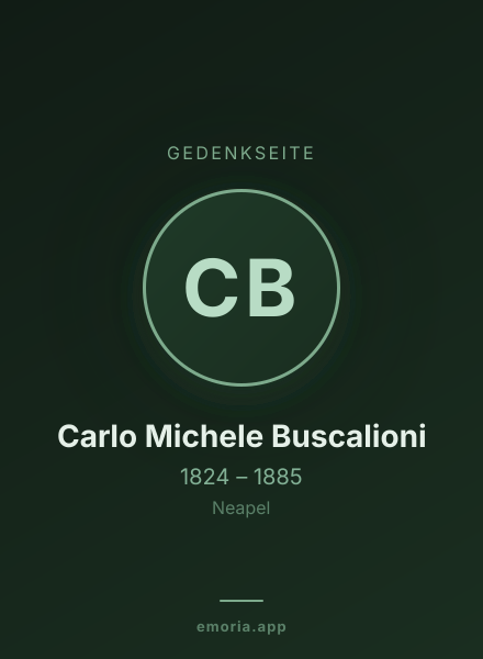 Gedenkportrait von Carlo Michele Buscalioni