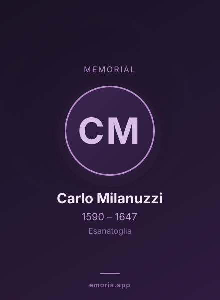 Memorial portrait of Carlo Milanuzzi