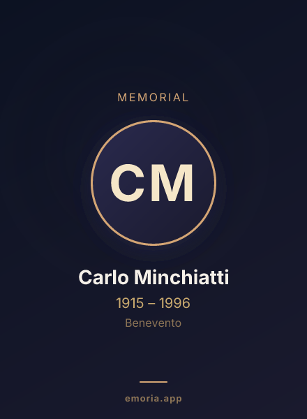 Memorial portrait of Carlo Minchiatti