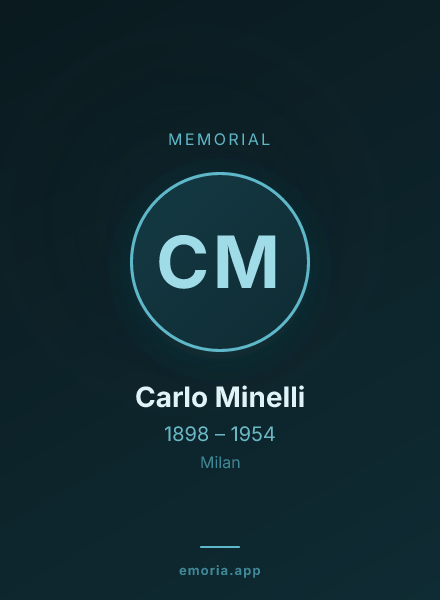 Memorial portrait of Carlo Minelli