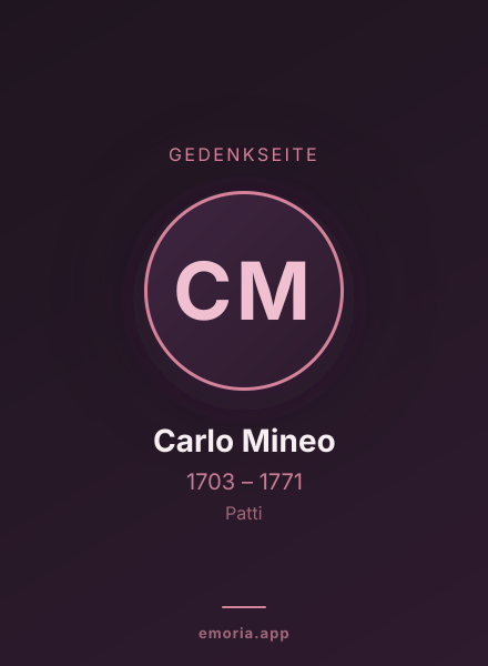 Gedenkportrait von Carlo Mineo