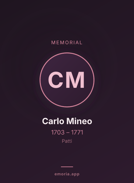 Memorial portrait of Carlo Mineo
