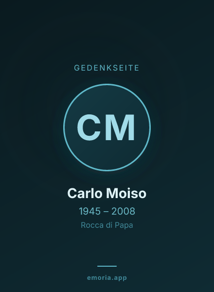 Gedenkportrait von Carlo Moiso