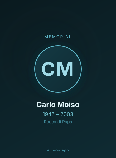 Memorial portrait of Carlo Moiso