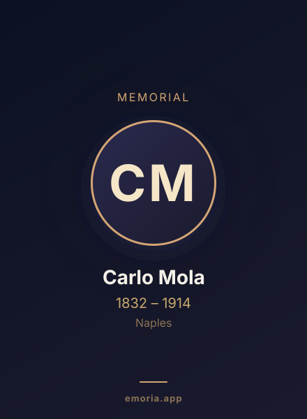 Memorial portrait of Carlo Mola
