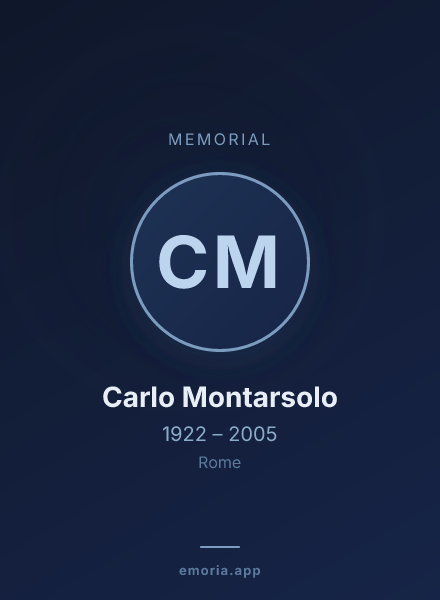 Memorial portrait of Carlo Montarsolo