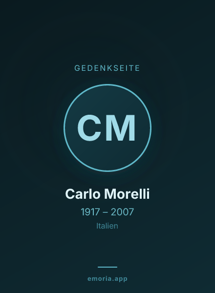 Gedenkportrait von Carlo Morelli