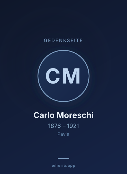 Gedenkportrait von Carlo Moreschi