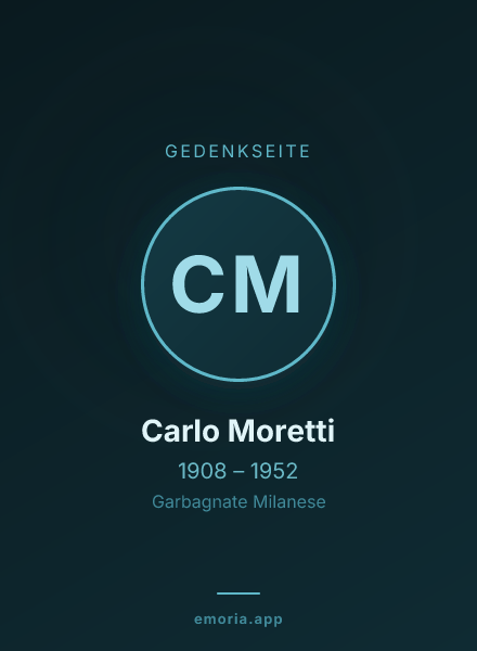 Gedenkportrait von Carlo Moretti