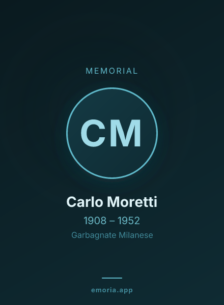 Memorial portrait of Carlo Moretti