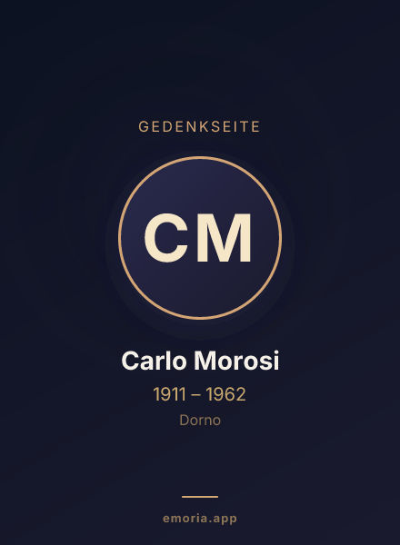 Gedenkportrait von Carlo Morosi