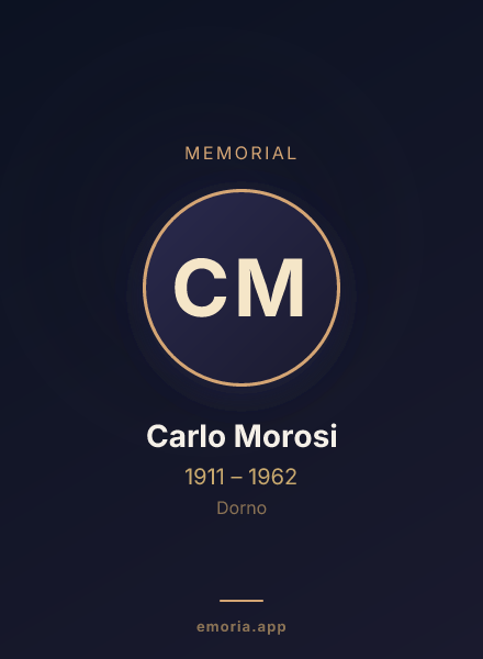 Memorial portrait of Carlo Morosi