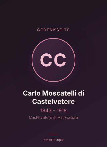 Gedenkportrait von Carlo Moscatelli di Castelvetere