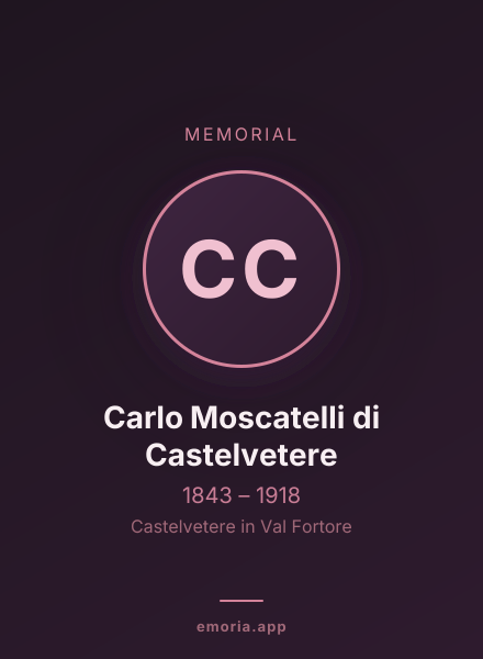 Memorial portrait of Carlo Moscatelli di Castelvetere
