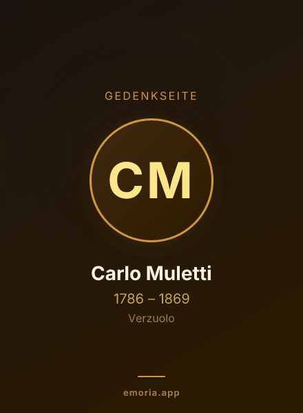 Gedenkportrait von Carlo Muletti