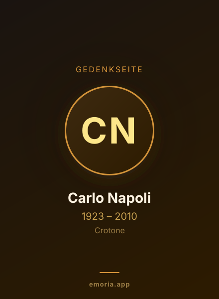 Gedenkportrait von Carlo Napoli