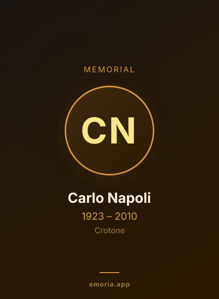 Memorial portrait of Carlo Napoli
