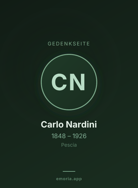 Gedenkportrait von Carlo Nardini