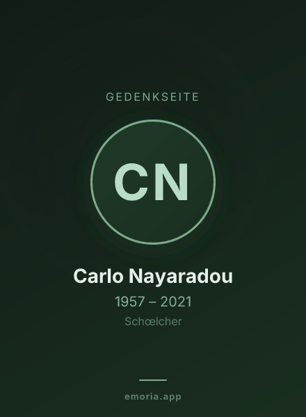 Gedenkportrait von Carlo Nayaradou