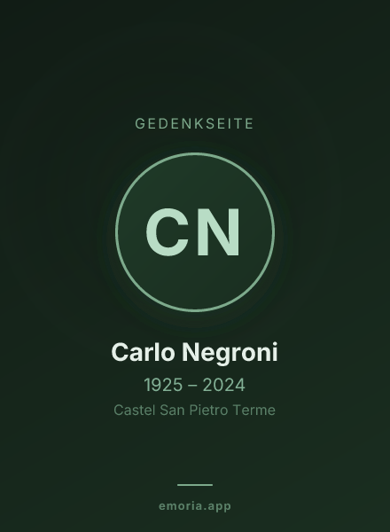 Gedenkportrait von Carlo Negroni