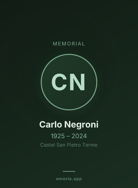 Memorial portrait of Carlo Negroni