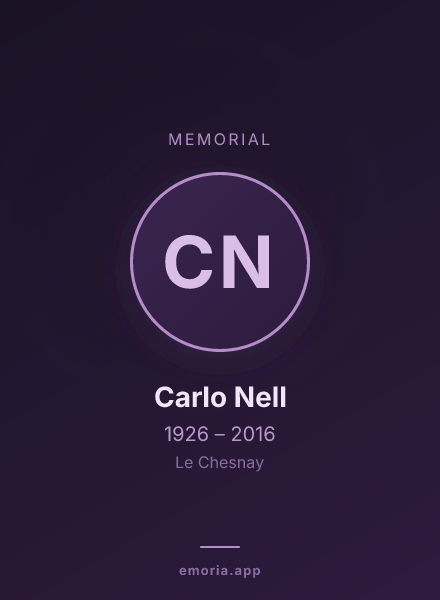 Memorial portrait of Carlo Nell