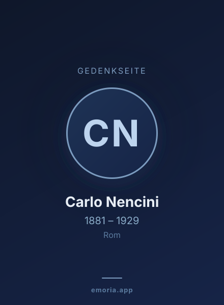 Gedenkportrait von Carlo Nencini