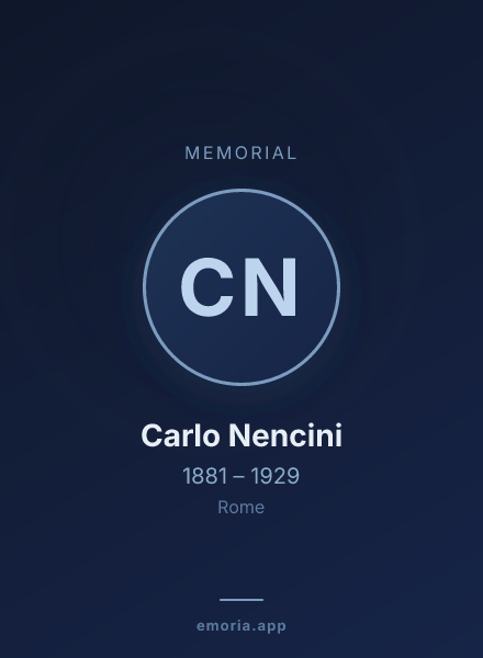 Memorial portrait of Carlo Nencini