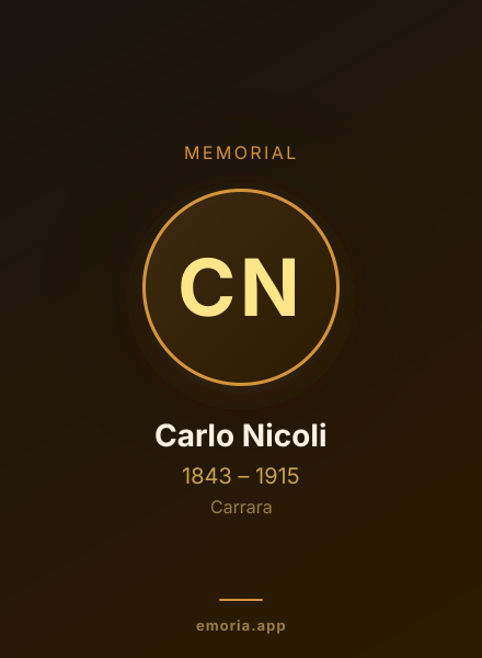 Memorial portrait of Carlo Nicoli